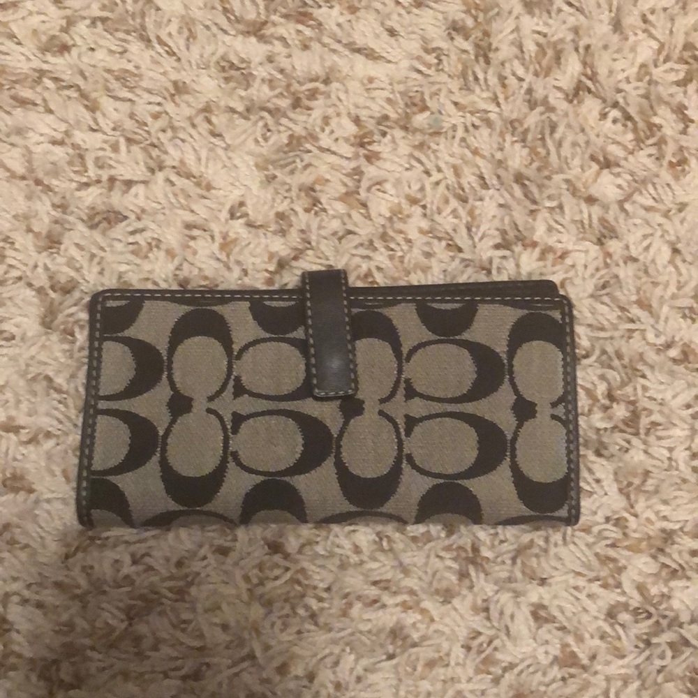 Black and Gray Coach Wallet